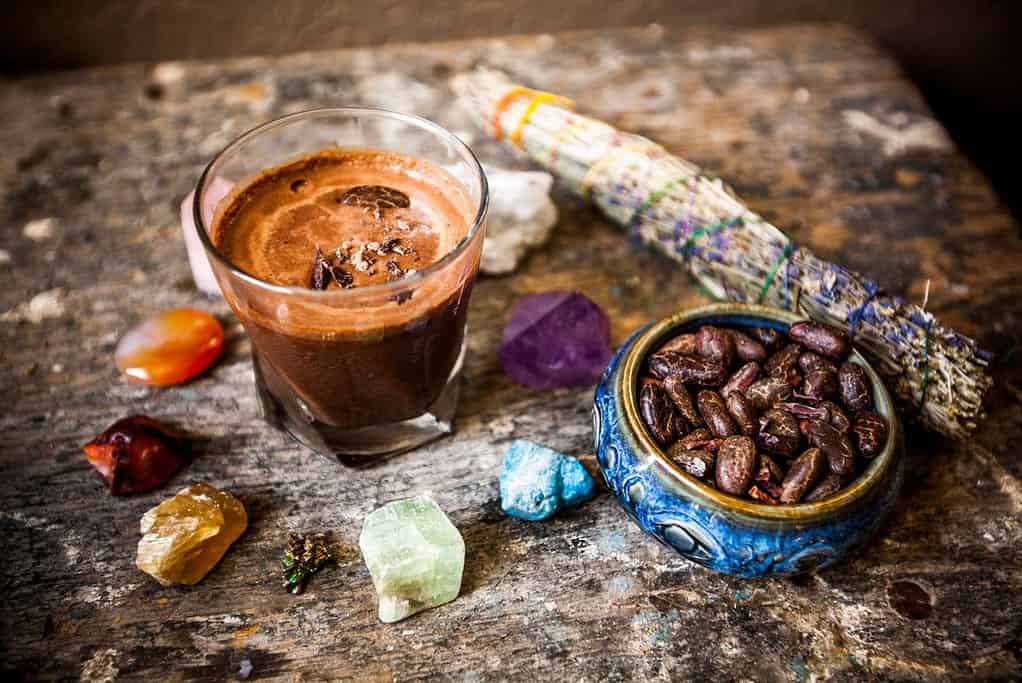 Cacao Beans and Hot Chocolate